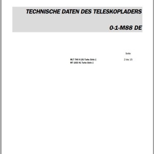 Manitou MLT 740 H LSU Turbo Series 1 MT 1033 HL Turbo Series 1 Repair Manual 547842
