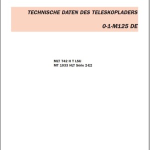 Manitou MLT 742 H T LSU MT 1033 HLT Series 2-E2 Repair Manual 547946