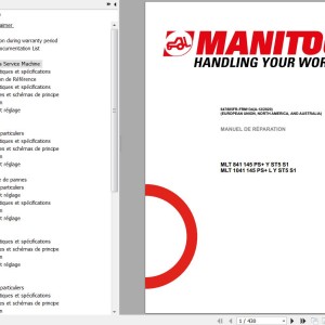 Manitou MLT 841 145 PS+ Y ST5 S1 MLT 1041 145 PS+ L Y ST5 S1 Repair Manual 647885