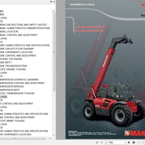Manitou MLT 845 100D H LSU ST3B S1 MLT 845 120D LSU ST3B S1 Repair Manual 647588