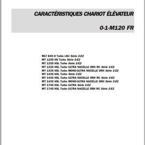 Manitou MT(MLT)845 H T LSU 1235 H S T 1335 H SL T (MU ORH) S2 E2 Repair Manual 547937