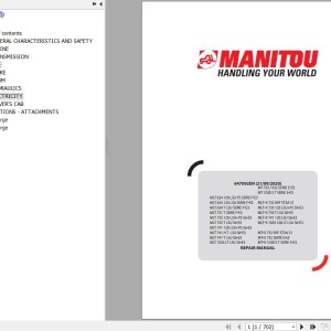 Manitou MLT(MLT-X) 634 731 732 735 741 932 1030 1035 Series SERIE E-E3 F-E3 5-E3 S6-E3 ST3A S1 Repair Manual 647092