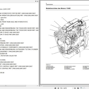 Manitou MRT 1440 1640 360 EASY MOT 1104D 44T E3 MRT 1440 400 EASY MOT 1104D 44T E3 Repair Manual 648608