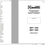 Manitou MRT 1650 MRT 1850 Repair Manual 547606