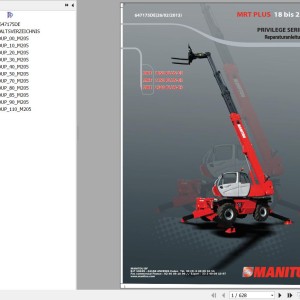 Manitou MRT 1850 2150 2540 PRIVILEGE PLUS MRT-X 1850 PRIVILEGE PLUS Repair Manual 647175