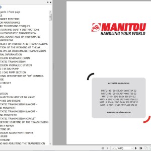 Manitou MRT 2145-2545 EASY 360-400 S2 & MRT-X 2145-2545 EASY 360-400 S2 Repair Manual 647587