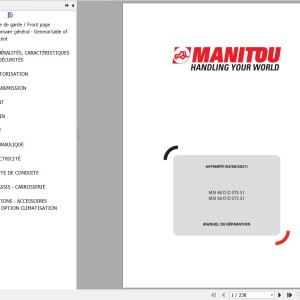 Manitou MSI 40 D D ST5 S1 MSI 50 D D ST5 S1 Repair Manual 647960