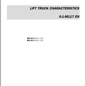 Manitou MSI 40 H S1 E2 MSI 50 H S1 E2 Service Manual 547916