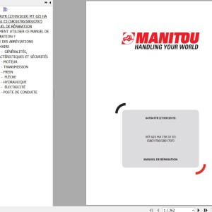 Manitou MT 625 HA 75K S1 E3(S801706 S801707) Repair Manual 647841