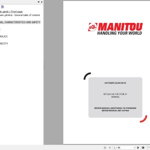 Manitou MT 625 HA 75K ST3B S1 MINING Repair Manual 647766