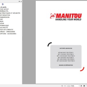 Manitou MT 835 1135 1135HA 1335 1335H 1335HA EASY 75D ST3B S1 Repair Manual 647578