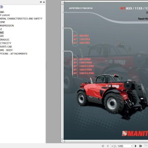 Manitou MT 835 1135 1335 ST3B Repair Manual 647075