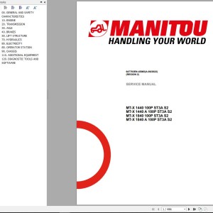 Manitou MT-X 1440 100P ST3A S2 MT-X 1840 100P ST3A S2 Operator Parts Service Manual