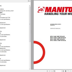 Manitou MT-X 1440 100P ST3A S2 MT-X 1840 A 100P ST3A S2 Repair Manual 647793