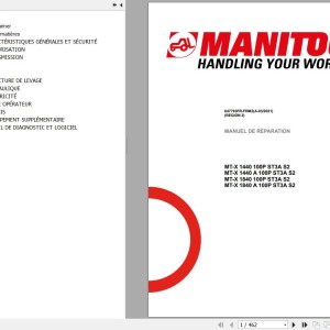 Manitou MT-X 1440 1440A 1840 1840A 100P ST3A S2 Repair Manual 647793
