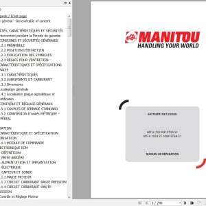 Manitou MT-X 733 95P ST3A S1 MT-X 1033 ST 100P ST3A S1 Repair Manual 647792