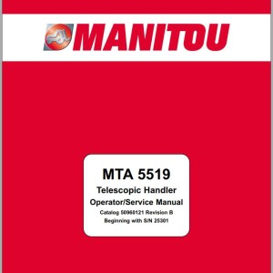 Manitou MTA5519 Operators & Service Manual 50960121 Rev.B