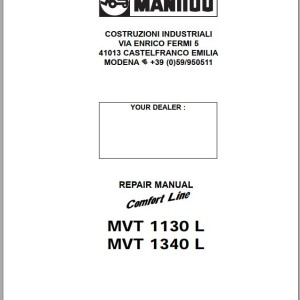 Manitou MVT 1130L MVT 1340L Repair Manual 547296