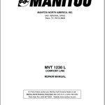 Manitou MVT 1230 L Comfort Line Service Manual 648001