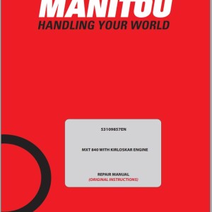 Manitou MXT 840 With Kirloskar Engine Repair Manual 53109857