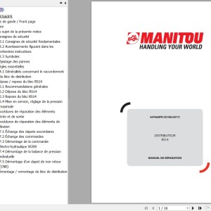 Manitou MLA 628 Repair Manual 547796
