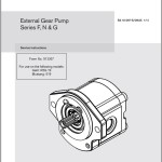 Manitou Series F N & G External Gear Pump Service Instructions 913307A