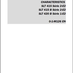 Manitou SLT 415 415B 420B Series 2-E2 Repair Manual 547944