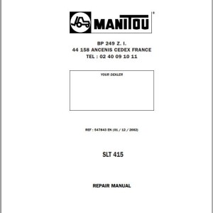 Manitou SLT 415 Repair Manual 547843