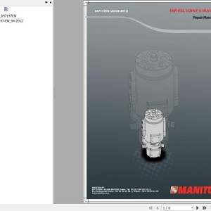 Manitou Swivel Joint 6 Ways Repair Manual 647147