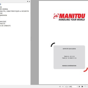 Manitou TMM 20-25 S1 E3 TMM 20-25 4WAY S1 E3 Repair Manual 647475