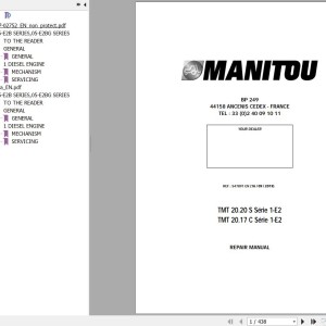 Manitou TMT 20.20 S Series 1-E2 TMT 20.17 C Series 1-E2 Repair Manual 547891