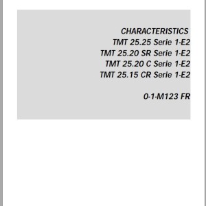 Manitou TMT 25.25 25.20SR 25.20C 25.15CR Serie 1-E2 Repair Manual 547890
