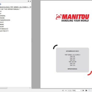 Manitou TMT 27 P S1 S2 E3 TMT 25 I S1 S2 E3 TMT 25 S 4W S2 E3 Repair Manual 647268