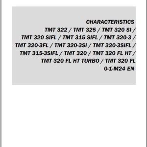 Manitou TMT 315SIFL 320 Si FL SIFL FLHT (Turbo) 320-3 FL SI SIFL 325 Repair Manual 547517 EN FR