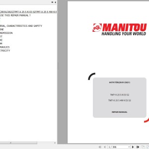 Manitou TMT-X 25 S K E3 S2 TMT-X 25 S 4W K E3 S2 Repair Manual 647917