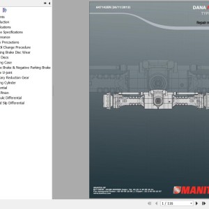 Manitou Type 213 Axle Repair Manual 647142