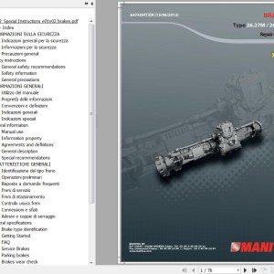 Manitou Type 26.27M 26.32M Brake Repair Manual 647439