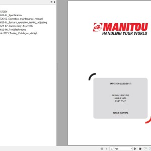 Perkins 854E E34TA 854F E34T Engine Repair Manual 647173