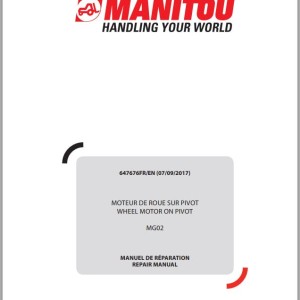 Poclain MG02 Wheel Motor On Pivot Repair Manual 647676