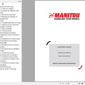 Rexroth A4VG 71-180 series 32 Pump Repair Manual 647030