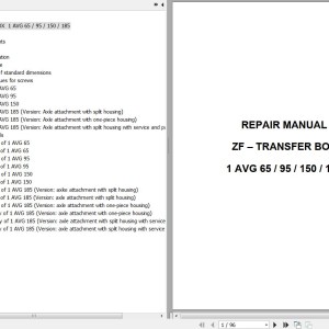 ZF Transfer Box 1 AVG 65 95 150 185 Repair Manual 50940523 Rev.A
