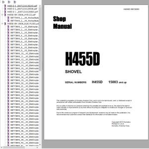 Komatsu H455D Shop Manual