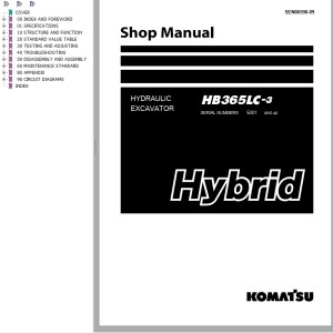 Komatsu HB365LC-3 Shop Manual SEN06598-09