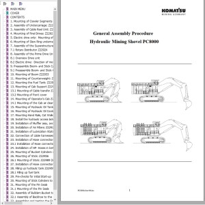 Komatsu PC000 General Assembly Procedure FAMPC8000-06