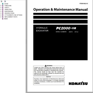 Komatsu PC2000-11R Operation & Maintenance Manual PEN01462-03