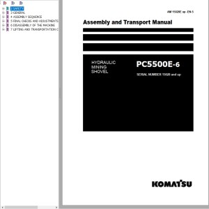 Komatsu PC5500E-6 Assembly and Transport Manual GZEFA15028-5
