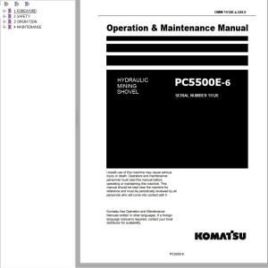 Komatsu PC5500E-6 Operation & Maintenance Manual GZEAM15120-0