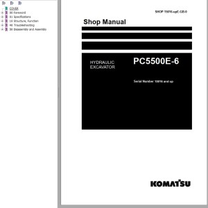 Komatsu PC5500E-6 Shop Manual GZEBM15016-1