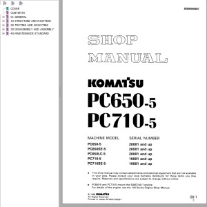 Komatsu PC650-5 PC710-5 Shop Manual SEBM000607