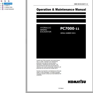 Komatsu PC7000-11 Operation & Maintenance Manual GZEAM35014-1